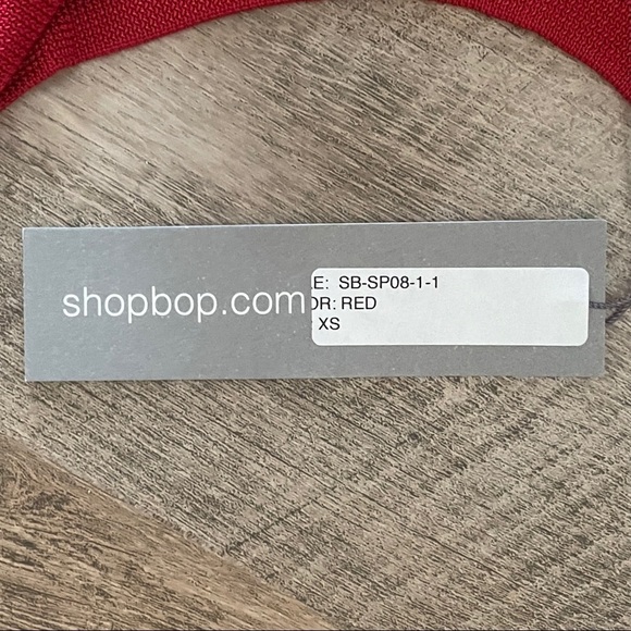 Shopbop Bob Basics Red Sheer Short Sleeve Mini Bodycon Stretchy Dress Size XS - Picture 9 of 9